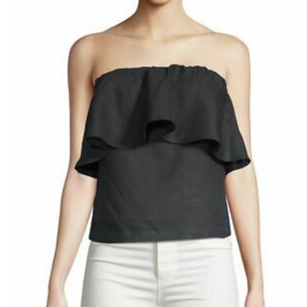 Black Strapless Top